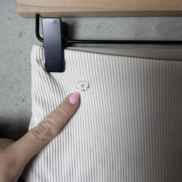 Lululemon Clear Waters Ribbed High-Waist Skimpy Bikini Bottom Ivory - Picture 3 of 8